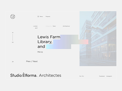 Studio Elforma. Architectes — Web site branding layout minimal site ui ux web white