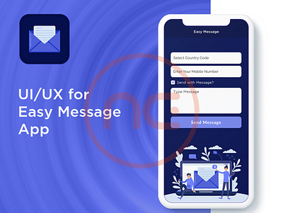 Easy Message adobe illustrator adobexd mobile app design