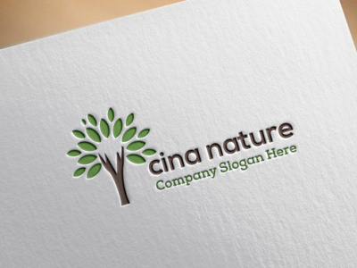 Cina Nature (Natural Logo) branding design fiverr designer graphic design hologram icon id identity illustration logo logo branding logo design logo fiverr mark monogram vector