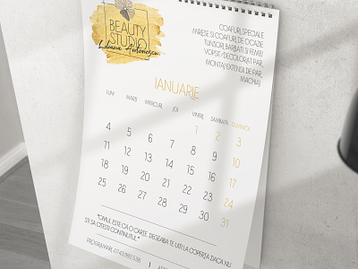 Calendar Mockup branding calendar design minimal mockup typography