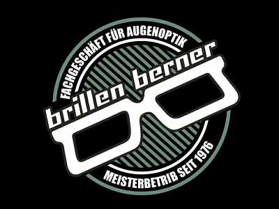 Brillen Berner branding design flat icon logo logodesign minimal mockup typography vector