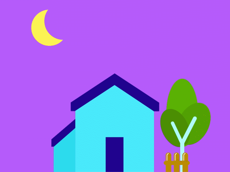 HOME 🏡🐕 aftereffects animation design gif illustration loop motion vector