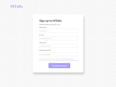 100 day UI Challenge | Sign up page