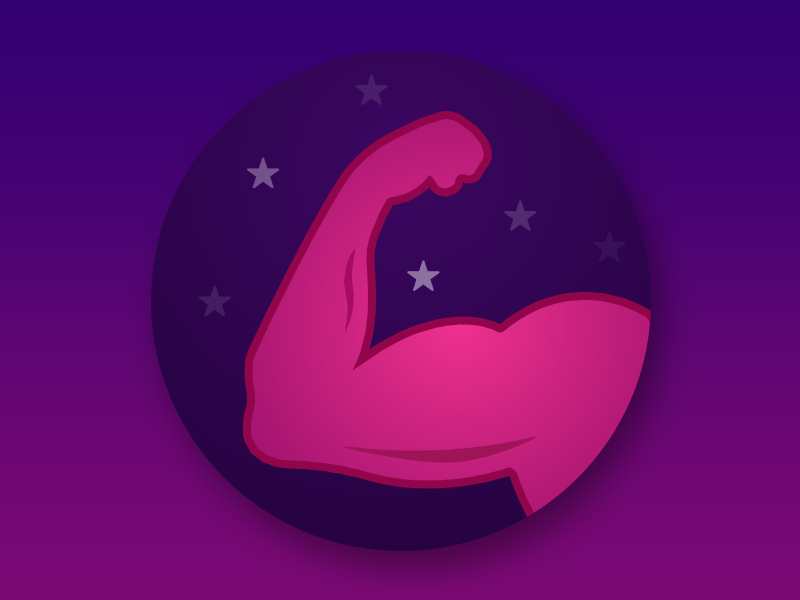 Strength alarm nite owl force power human purple strength muscle