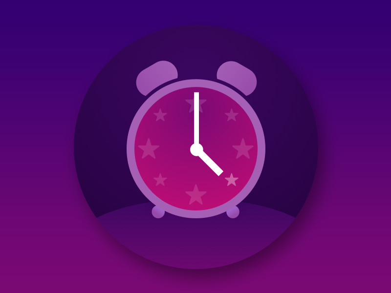 Alarm bed time time clock face clock good night purple night nite owl wake alarm wake up wake alarm