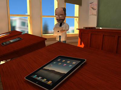 Think Different, Think iPad 3d animation apple cartoon character digital ipad mac motion teaching