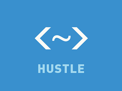 Hustle UX blue brokets code coding deep blue hussle hustle hustle ux logo logotype mini minimal minimalistic tilde ux logo