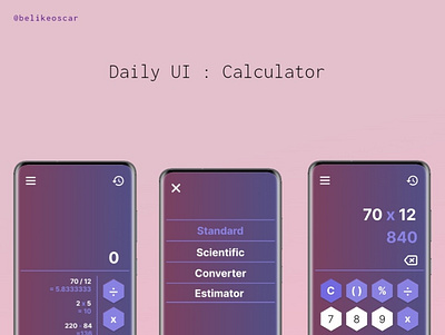 Daily UI: Calculator concept dailyui ui ui design uidesign user interface