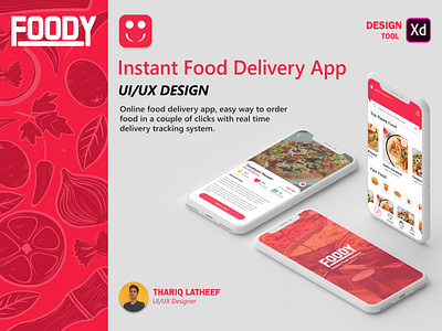 Foody Food Delivery App - UI/UX Design app branding design experience logo mobile app ui user experience userinterface ux web