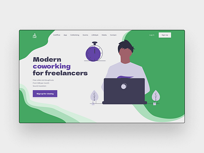 Coworking concept design coworking design design web ui ux freelance figma freelance ui ux web