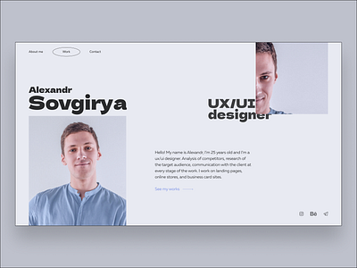 Website portfolio design design web ui ux freelance figma freelance portfolio ui ux web work