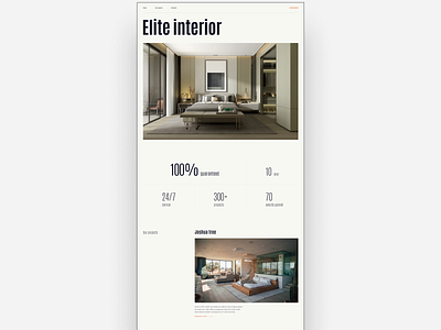 Concept website for Elite interior design design web ui ux freelance figma freelance interior ui ux web