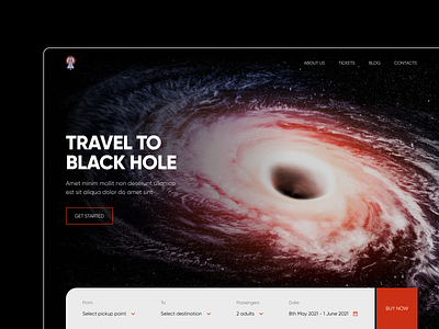 Travel to Black Hole — design consept black hole design design web ui ux freelance figma freelance space travel ui ux web