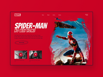 Daily UI – Landing Page dailyui design figma film freelance movie poster spider man ui ux web