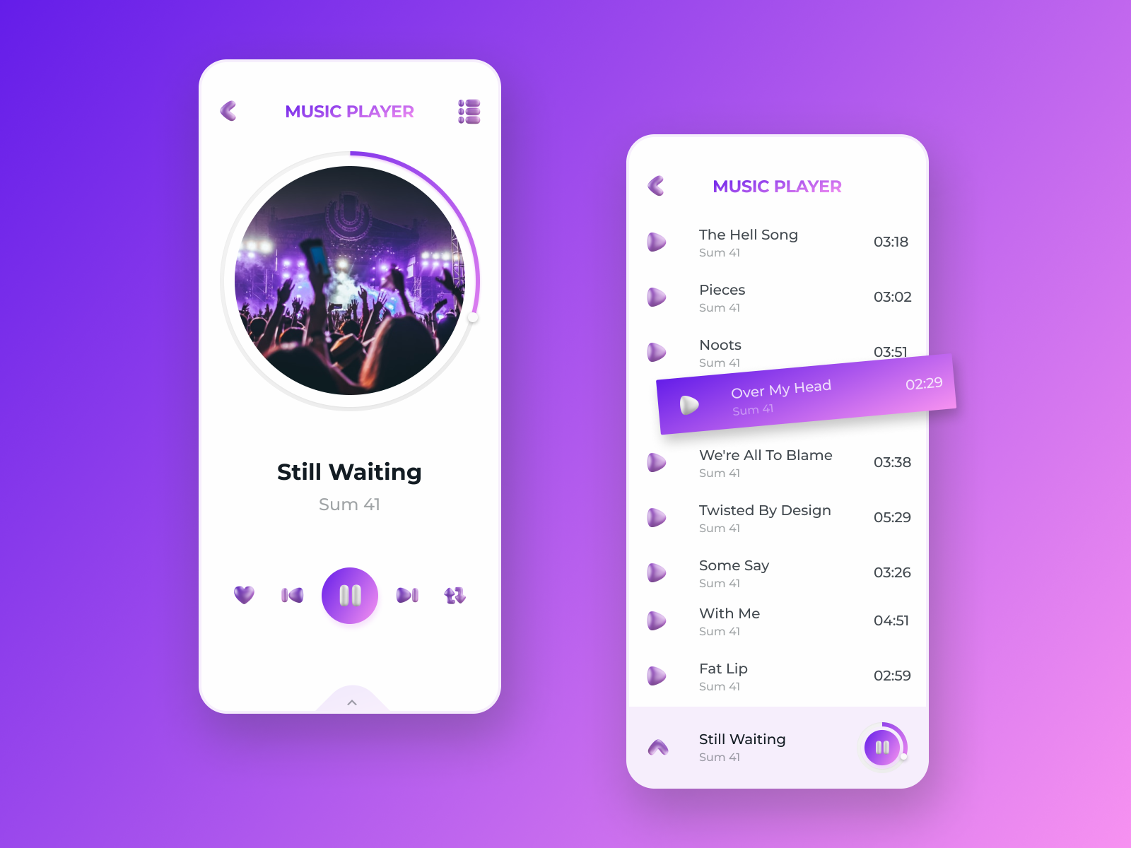 Music Player by Александр Совгиря on Dribbble