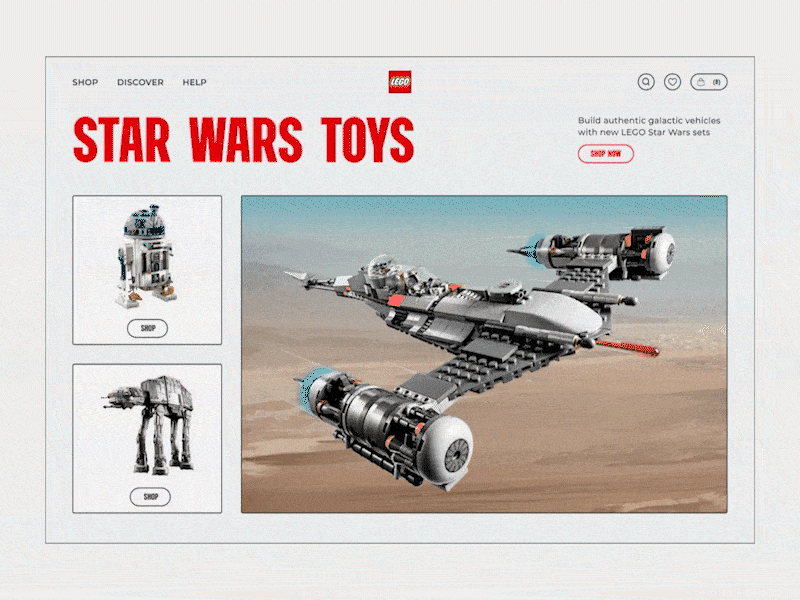 LEGO Srat Wars concept adobe animation design experience figma interface lego star wars ui user ux web