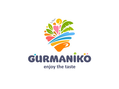 Gurmaniko cafe design geonet juicy logo pointer sea