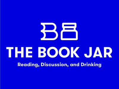 The Book Jar book book club jar lockup logo