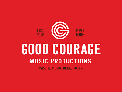 Good Courage Music Productions identity logo minneapolis music music production