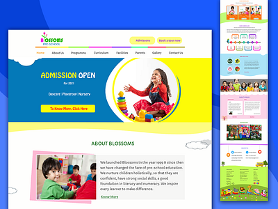 playschool website redesign web ui webdesign website design