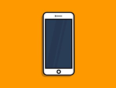 Simple Flat Smartphone icon Illustration design flat icon illustration illustrator minimal vector