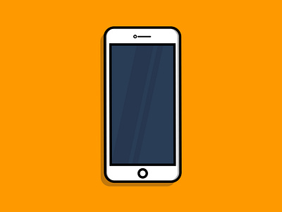Simple Flat Smartphone icon Illustration