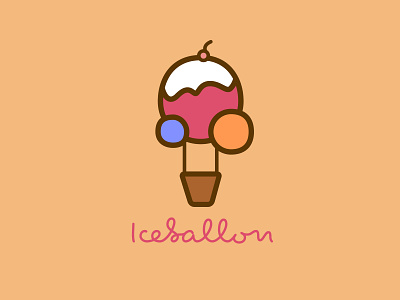 Iceballon branding design digital icecream logo logo branding package package design product product branding vector