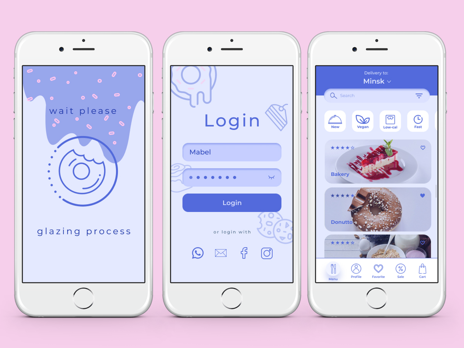 Dessert delivery mobile app. by Anastasiya on Dribbble