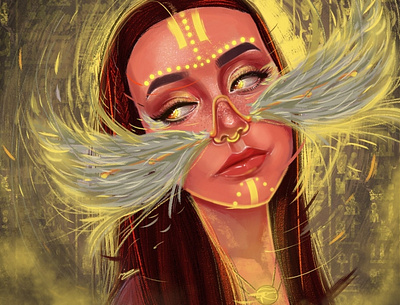 THE ANGELIC WITCH ancient egypt animation art art direction article artist artwork color colors digital digital art digital painting digitalart drawing egypt illustration paint shots witch yoga