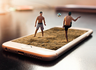 Photoshop 3D Playing Soccer 3d manipulation photoshop photoshop 3d photoshop art picture