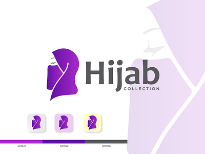 Hijab Collection brand identity abstract logo accesories beautiful brand identity branding clean colorful corporate identity e commerce fashion hijab hijab logo icon modern logo