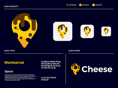 Cheese Logo app icon brand identity branding cheese company creative logo icon location logo design logo mark modern logo