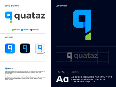 Modern colorful "Q" letter logo quataz app icon brand identity branding business logo company logo creative logo graphic design illustration logo logo creation logo design logo designer logo mark logo set modern logo q letter logo