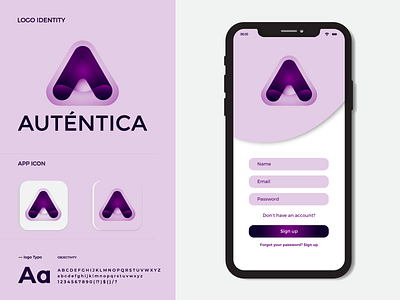 AUTENTICA Design and Branding "A" letter Logo