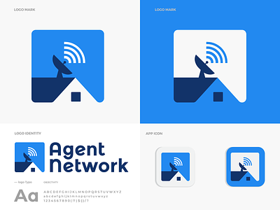 Agent Network Modern Logo Design & Branding app icon brand identity branding creative logo design illustration logo logo design logo mark modern logo network logo