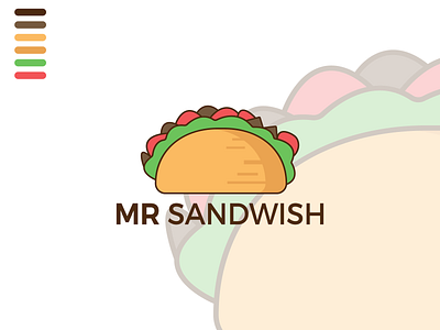 MR SANDWISH Modern Logo Design