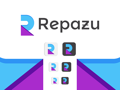 Repazu Design and Branding "R" letter Modern Logo app icon brand identity branding creative logo design illustration logo logo design logo mark modern logo