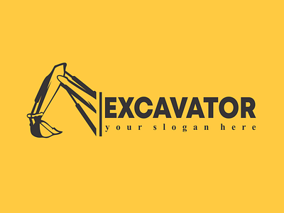 Excavator logo branding contruction design excavator flat graphic design illustration illustrator logo vector