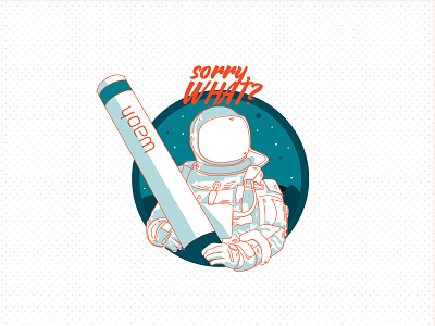 Astronauta astronauta explore illustration illustrator pen sky spaceman universe vector wacom