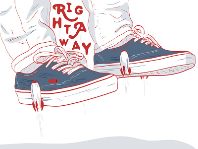 Right Away feet footwear free illustration illustrator rightaway rocket rockets shoes skate skateboard vans