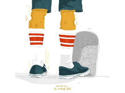 Cheese legs cheese illustration illustrator leg photoshop shocks shoes shorts skate skateboarding