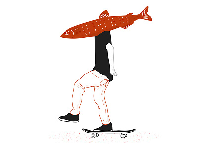 Fresh Fish adobe fish fresh illustration illustrator logo patin serie skate skateboard