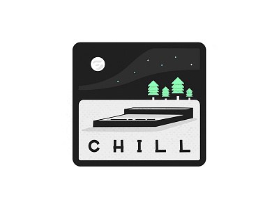 Chill 2d illustration illustrator ledge logo sign skateboarding skatepark texture