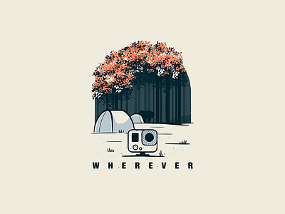 Wherever Series 2/4 bear camping design gopro graphic graphicdesign icon ideas illustration logo nature trees