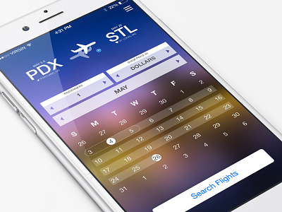 Flight App UI airline flight ui ux