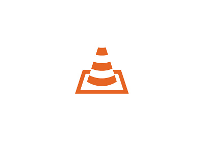 VLC (Cleaner) brand caution clean cone fibonacci logo minimal minimalistic simple traffic video yield