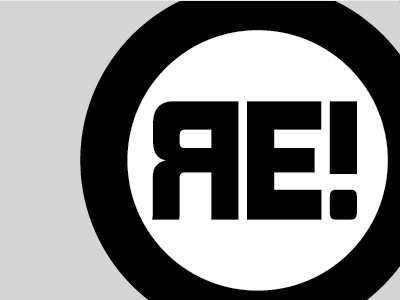 RE! logo logo text