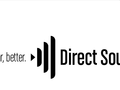 direct sound logo (second idea) audio clean logo sound speaker tagline vector