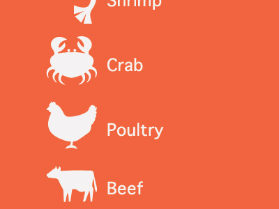 Oishi Proteins beef crab fish food icons menu octopus shrimp silhouette sushi tofu vector