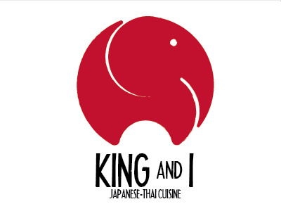 KING & I logo concept branding cuisine food identity japanese logo sushi thai